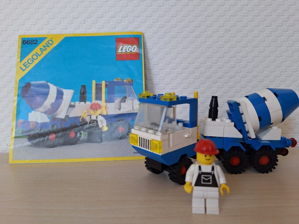 * Lego: 6682 Betonwagen, Cementwagen, wagen * Vintage *, Compleet, Gebruikt, Lego, Ophalen of Verzenden