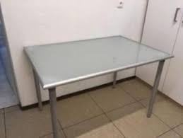 Glazen bureau/tafel, Ophalen