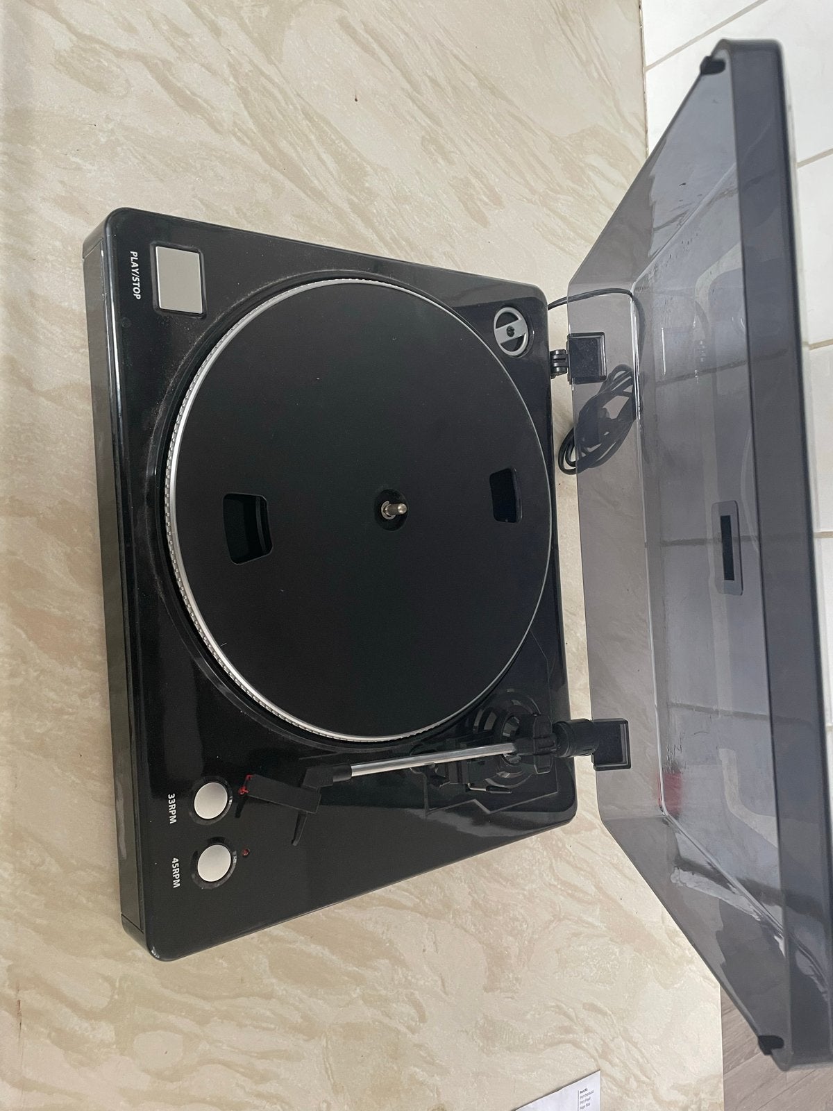 Zwarte Platenspeler - Zo goed als nieuw, Audio, Tv en Foto, Platenspelers, Ophalen, Zo goed als nieuw, Platenspeler, Overige merken