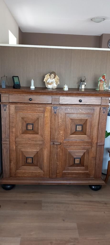 Mooie massief eiken notaris-/dressoirkast van Schayk, Ophalen