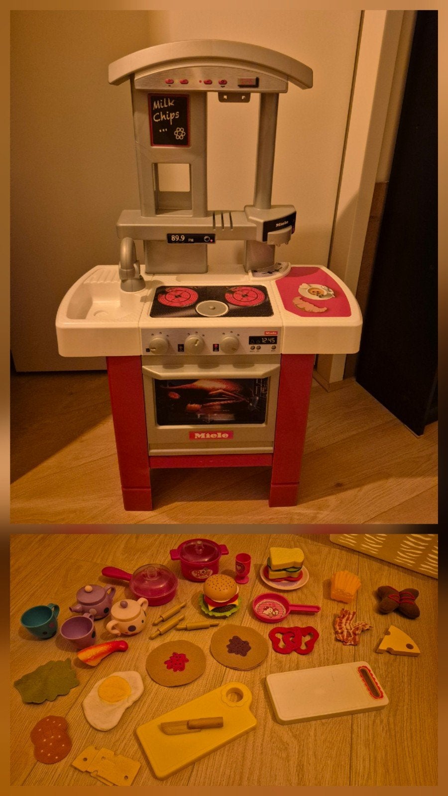 Miele Speelgoedkeuken met pannen, servies en eten, Ophalen of Verzenden, Jongen of Meisje