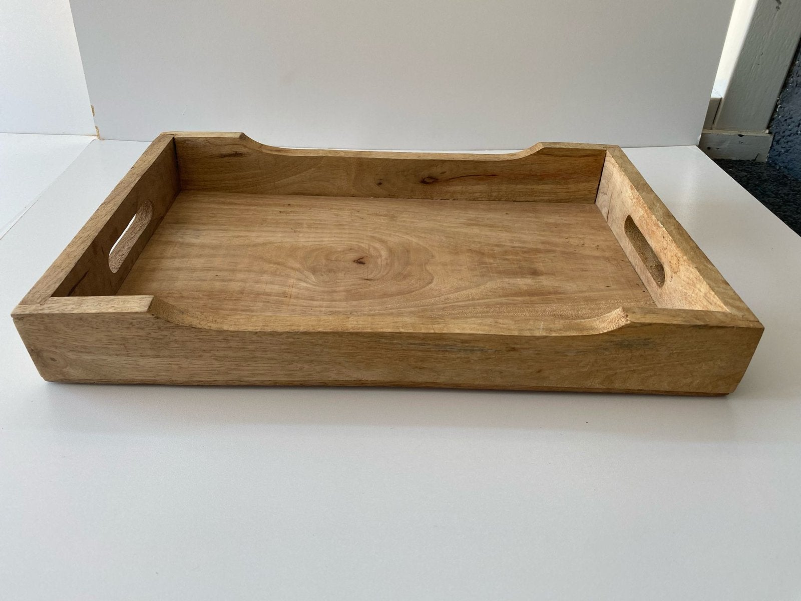 Dienblad hout, Huis en Inrichting, Woonaccessoires | Dienbladen, Ophalen of Verzenden, Zo goed als nieuw, Rechthoekig, Hout