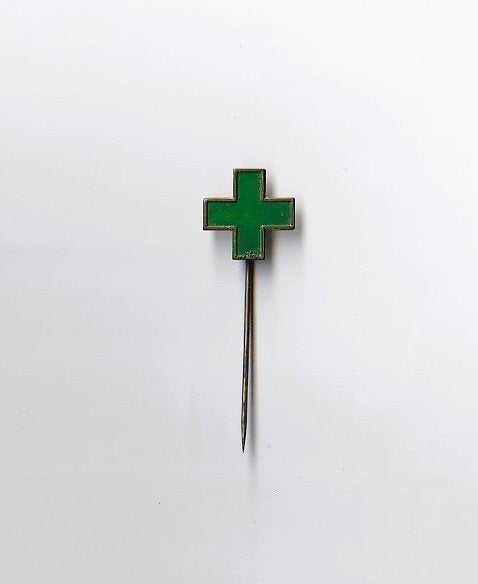 volmetaal zorgspeld het Groene Kruis, Verzamelen, Ophalen of Verzenden, Overige onderwerpen, Speldje of Pin
