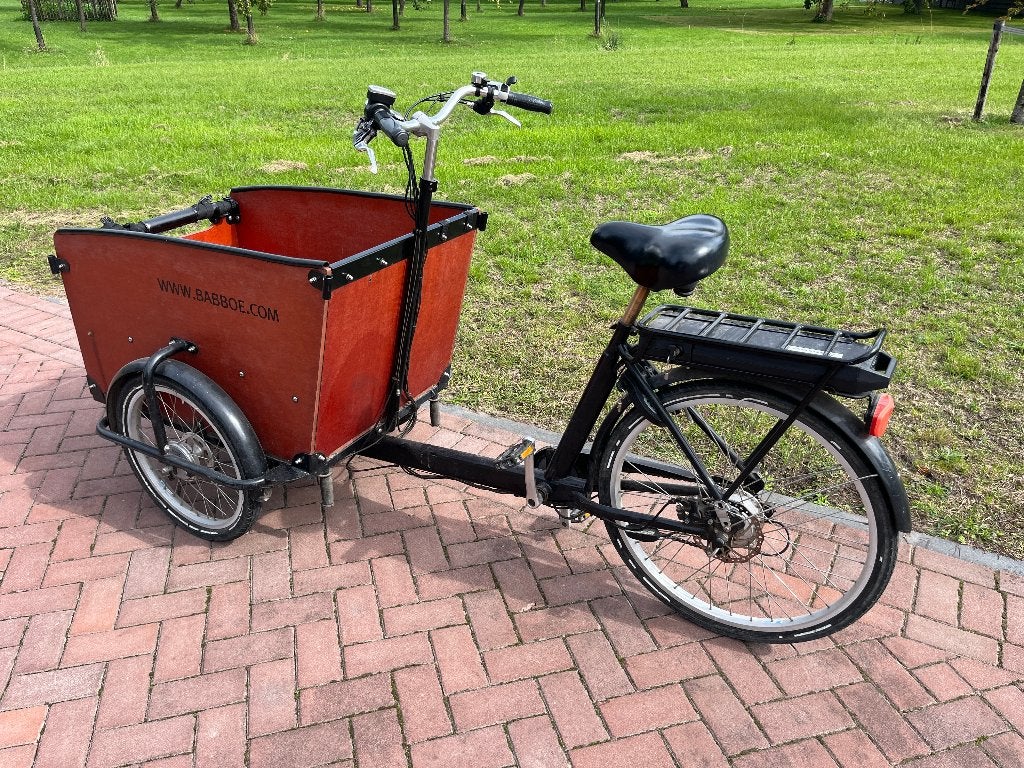 Babboe BIG bakfiets, Ophalen of Verzenden, Gebruikt, 4 kinderen of meer, Huif