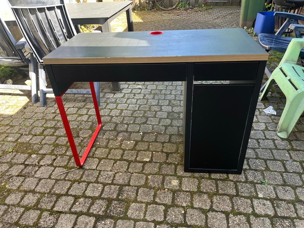 Ikea Kallax Bureau, Huis en Inrichting, Bureaus, Ophalen, Zwart, Met lades, Spaanplaat of MDF