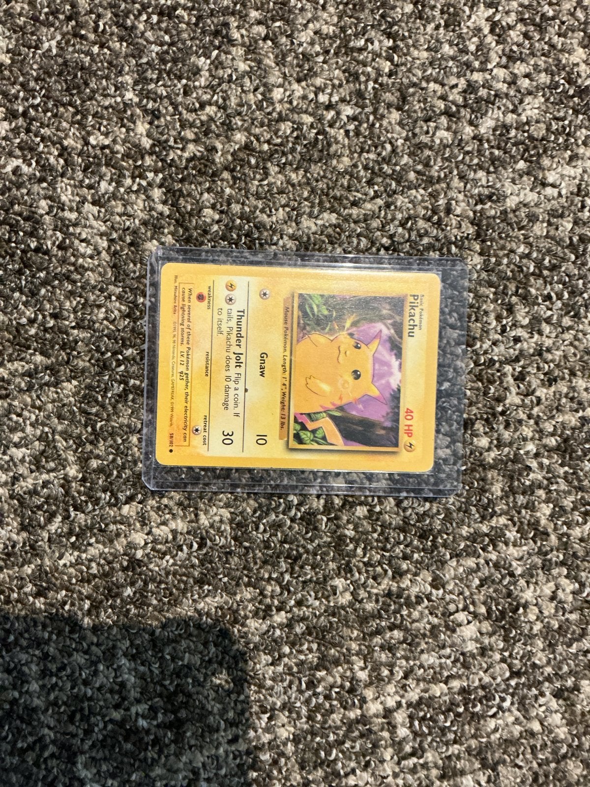 Pikachu Pokémon Kaart (Base Set 1st Edition), Ophalen, Gebruikt, Losse kaart