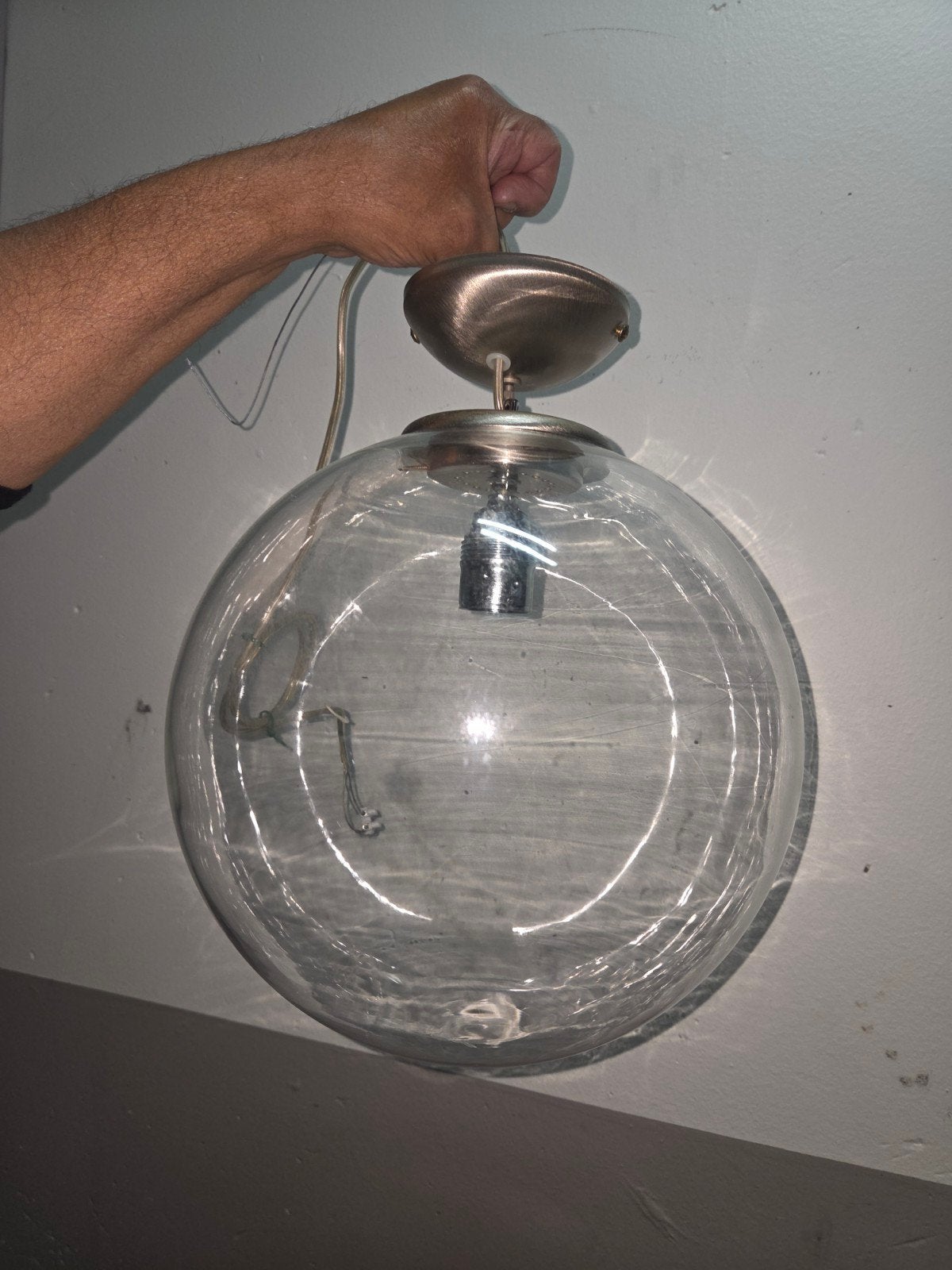 Glazen lamp, Huis en Inrichting, Ophalen of Verzenden