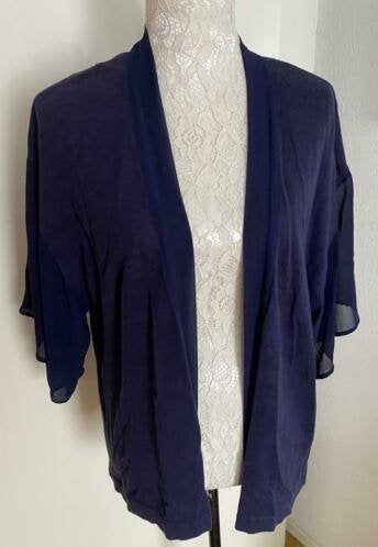 Marks & Spencer Collection openhangend vest maat L, Ophalen of Verzenden, Zo goed als nieuw, Maat 42/44 (L), Blauw