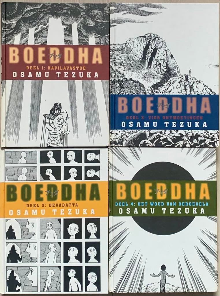 Boeddha Deel 1 tm 4 - Osamu Tezuka [NL] Hardcover, Boeken, Stripboeken, Meerdere stripboeken, Ophalen of Verzenden, Gelezen, Osamu Tezuka