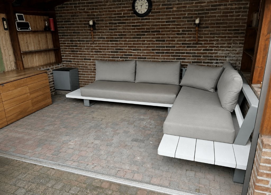 Loungeset, Tuin en Terras, Tuinsets en Loungesets, Ophalen, 5 zitplaatsen, Kunststof, Zo goed als nieuw