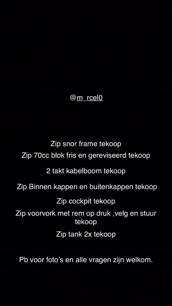 Zip frame en blok ( onderdelen ), Ophalen of Verzenden, Zo goed als nieuw, Overige typen, Piaggo