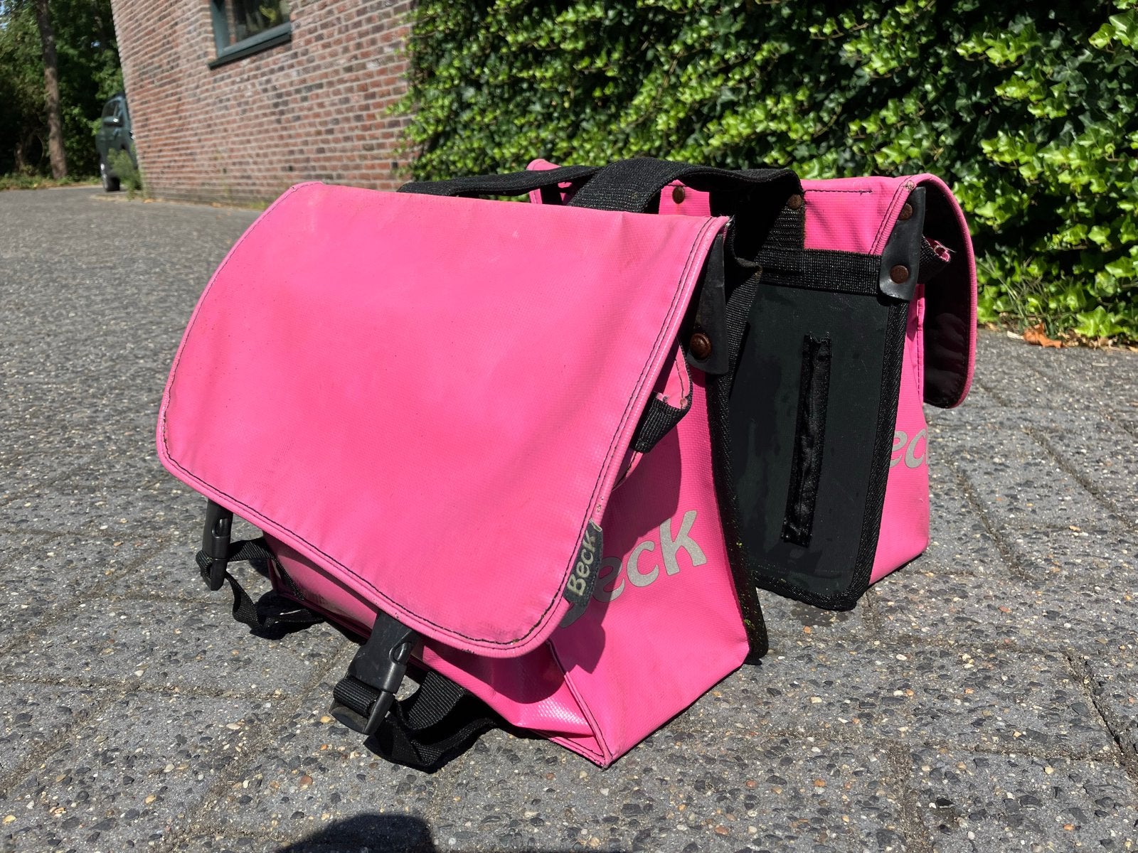 Roze Beck fietstassen, Fietsen en Brommers, Fietsaccessoires | Fietstassen, Ophalen, Gebruikt