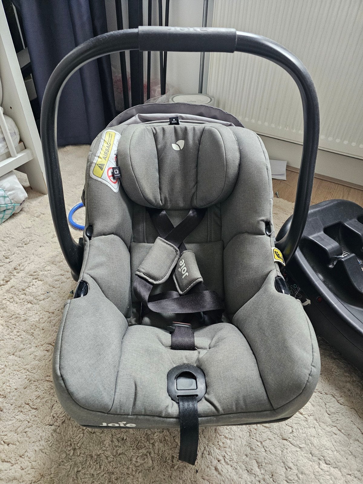 Joie i-Snug autostoel met i-Base Isofix, Gebruikt, Zijbescherming, Isofix, 0 t/m 13 kg