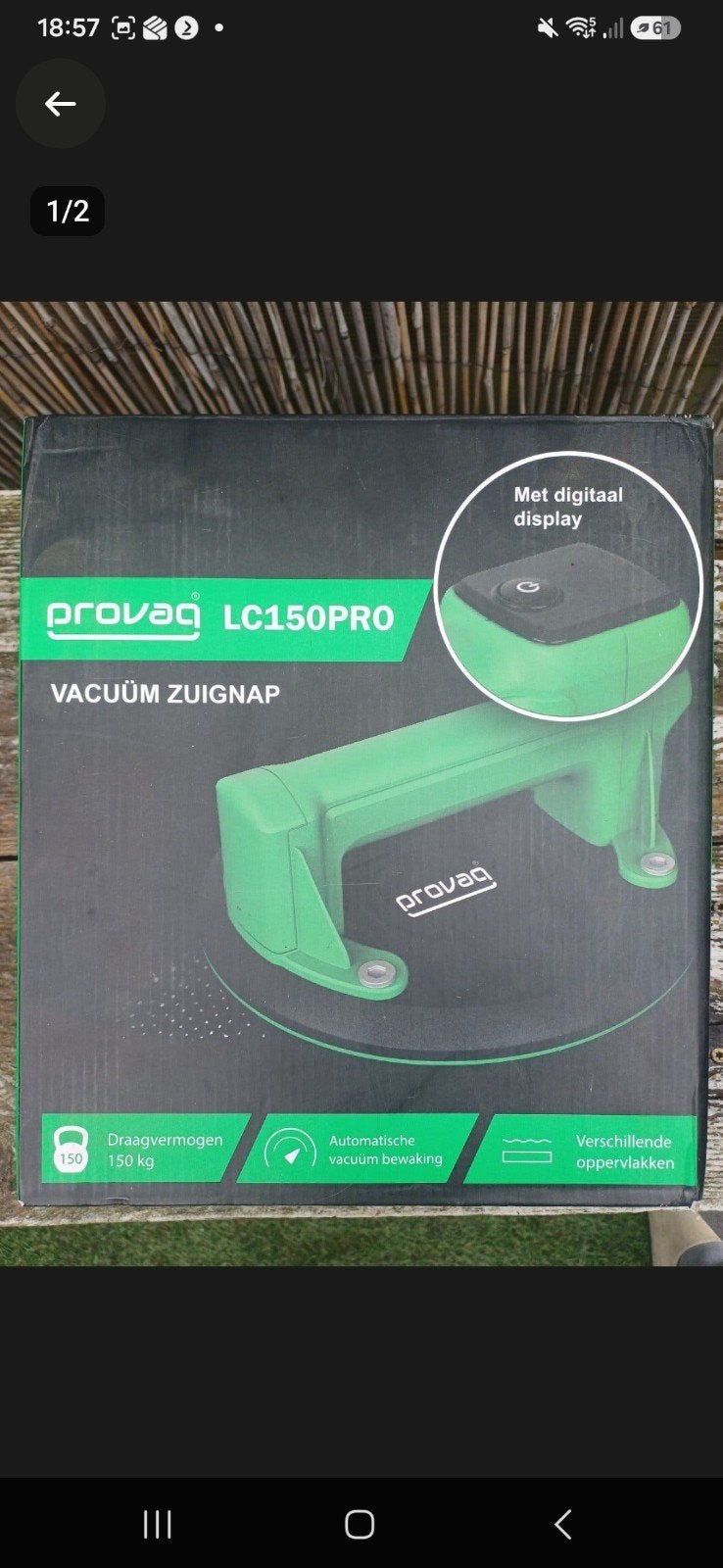 Provag LC150PRO Vacuüm Zuignap, Ophalen of Verzenden, Zo goed als nieuw