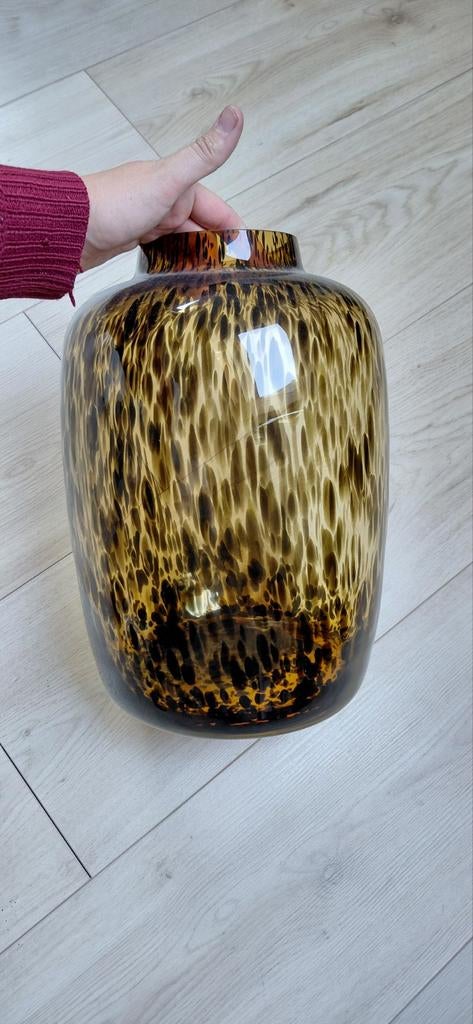 Cheetah vaas, Overige kleuren, Nieuw, Ophalen of Verzenden, Glas