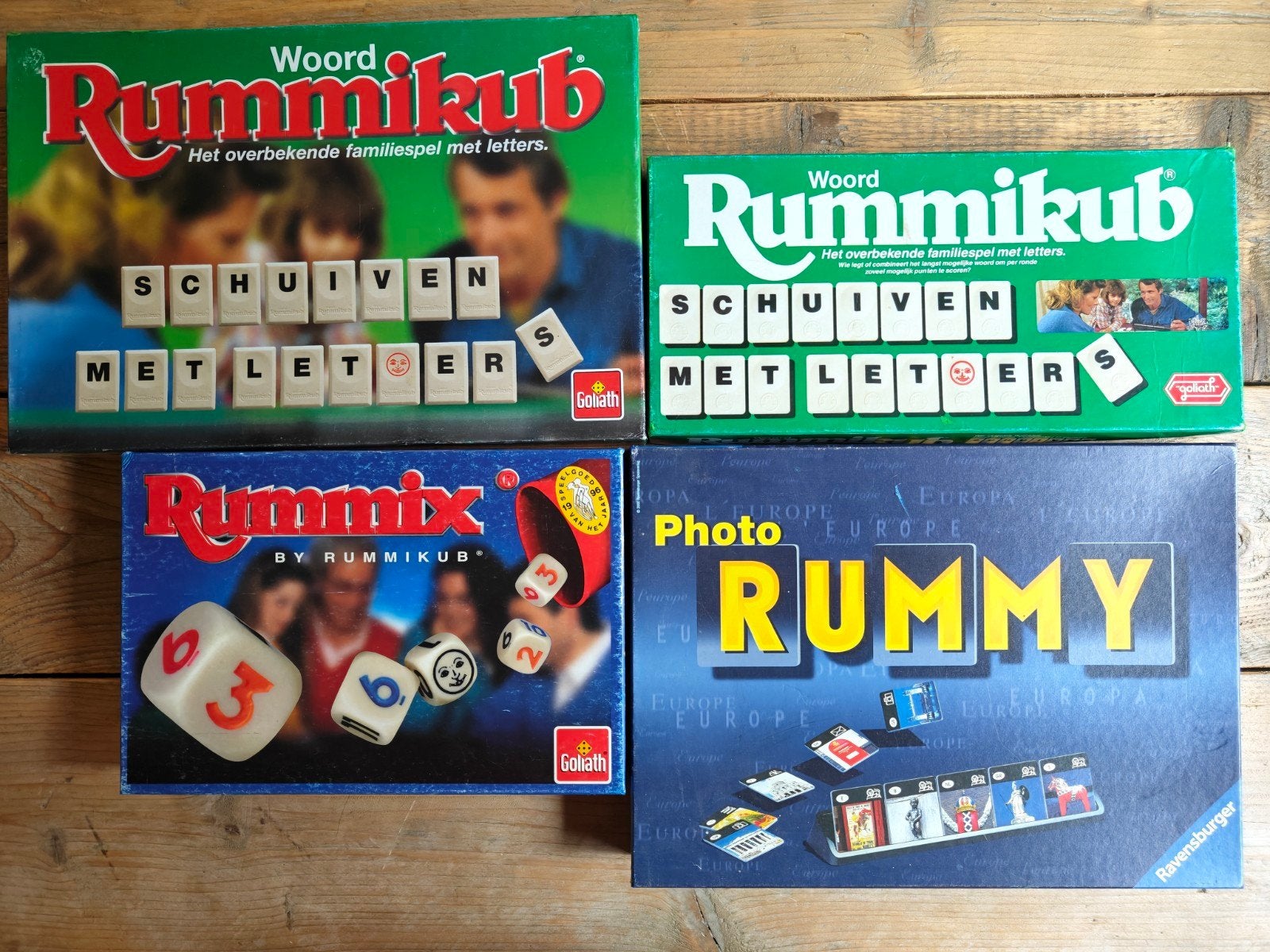 4 Varianten van Rummikub., Hobby en Vrije tijd, Gezelschapsspellen | Overige, Ophalen of Verzenden, Goliath., Ravensburger., Ravensburger.