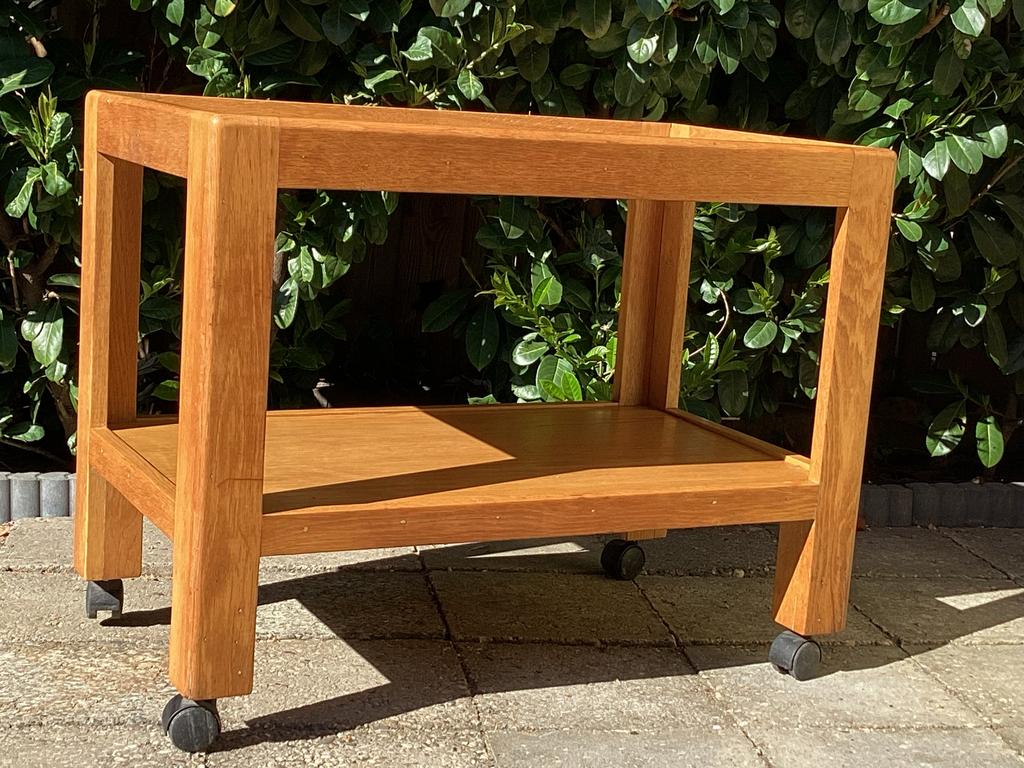 Teakhouten trolley Deens design jaren '60, Huis en Inrichting, Gebruikt, Ophalen of Verzenden, 75 cm of meer, 60 cm of meer