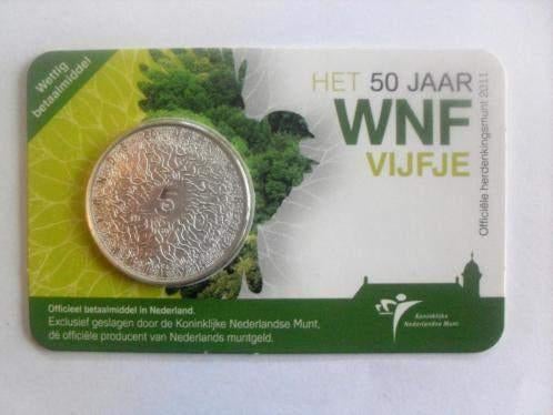 5 euromunt WNF / Wereld Natuur Fonds vijfje / vijf euro, Postzegels en Munten, Munten | Nederland, Koning Willem III, Zilver, Euro's