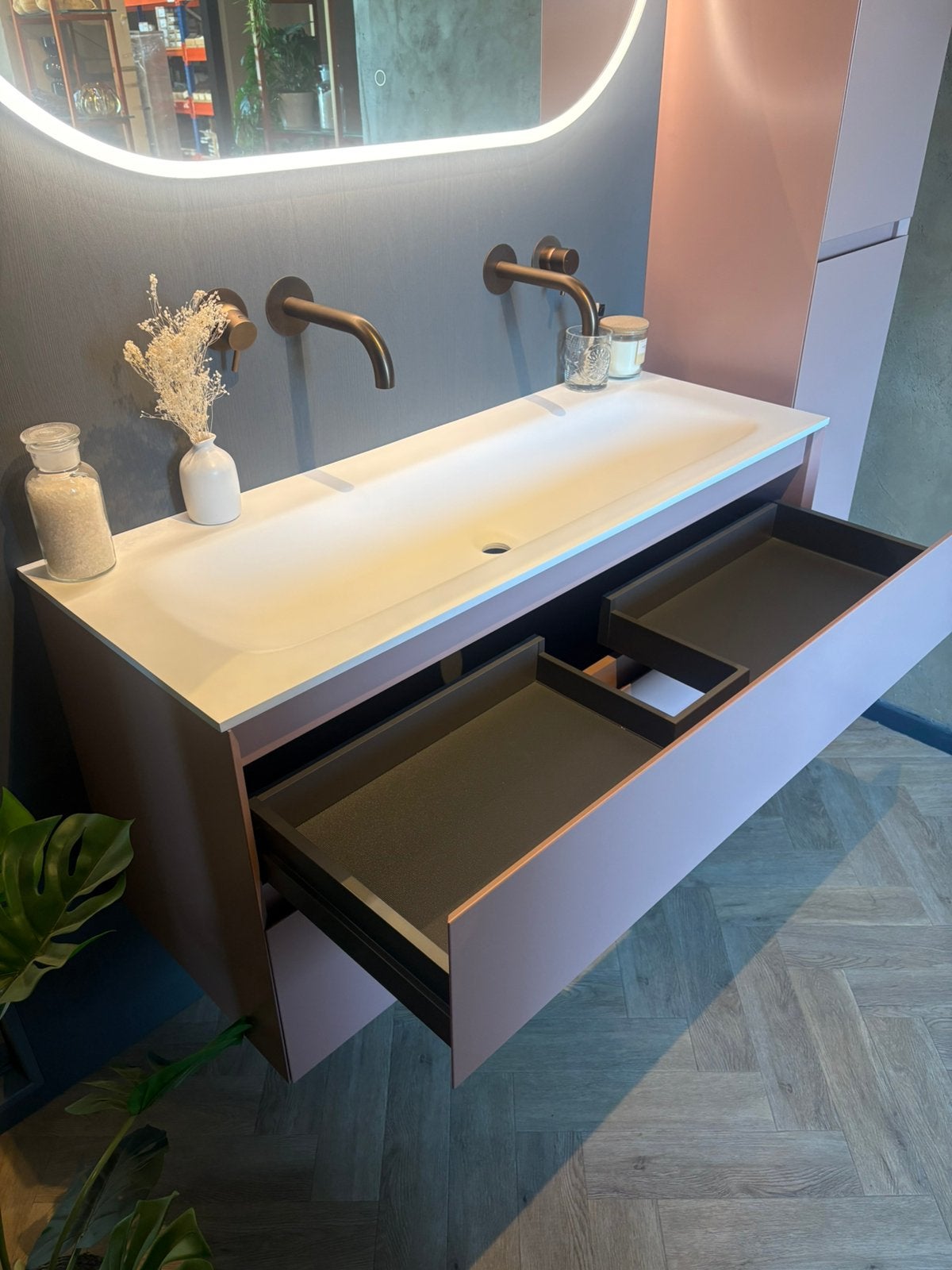 H&R Badmeubelen Stilo – Dusty Pink | 120 cm, 100 tot 150 cm, Wltradingnl@outlook.com, Nieuw, Ophalen of Verzenden