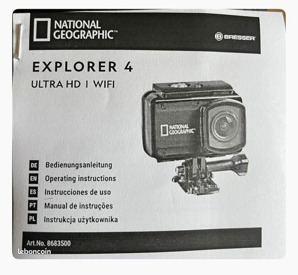 National Geographic Explorer 4 Ultra HD WiFi Action Cam, Ophalen of Verzenden, Zo goed als nieuw, Overige merken
