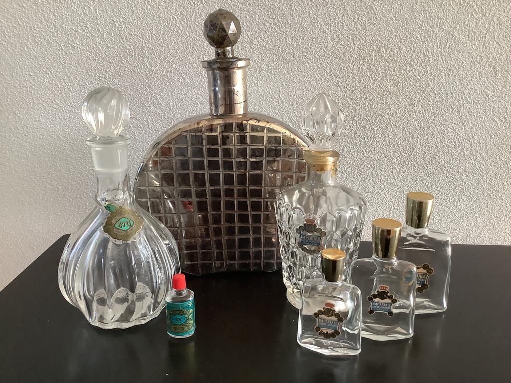 Vintage 4711 en boldoot flesjes, Verzamelen, Parfumverzamelingen, Ophalen of Verzenden, Zo goed als nieuw, Parfumfles