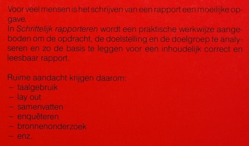 Schriftelijk Rapporteren - H.J. Boef (Auctor 1993), Boeken, Studieboeken en Cursussen, H.J. Boef, Verzenden, Zo goed als nieuw