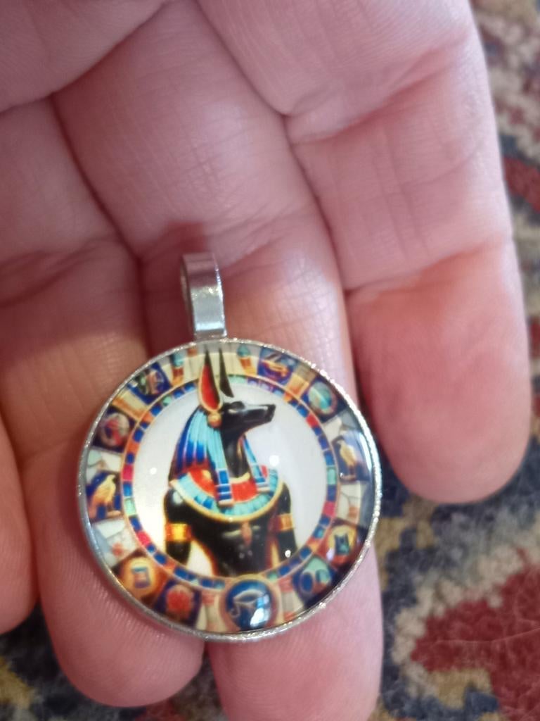 Anubis hanger, Egyptische god, mythologie, Sieraden, Tassen en Uiterlijk, Kettinghangers, Overige materialen, Overige kleuren