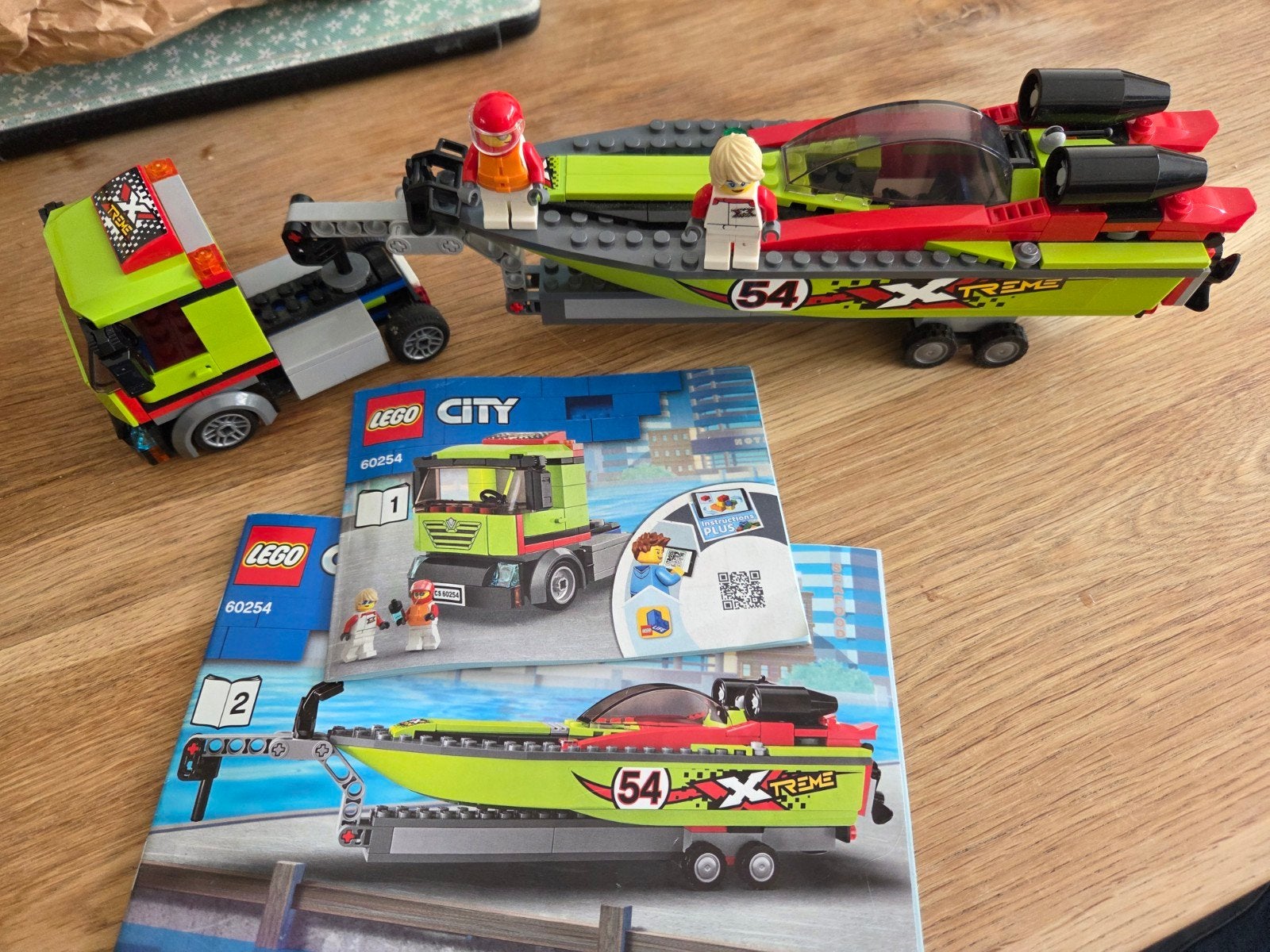Lego City 60254 Raceboot Transporter met instructies, Compleet, City, Lego, Ophalen of Verzenden