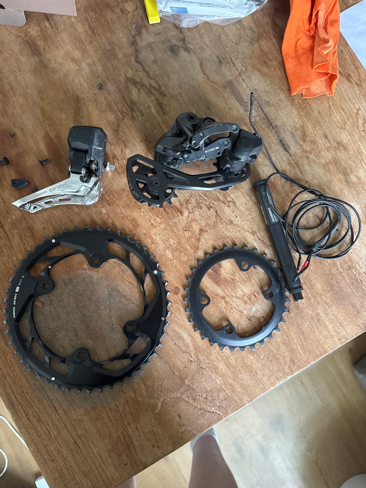 Shimano GRX Groepset (excl. shifters/remmen) - 1 maand gebru, Ophalen, Zo goed als nieuw, Gravelbike, Derailleur of Ketting
