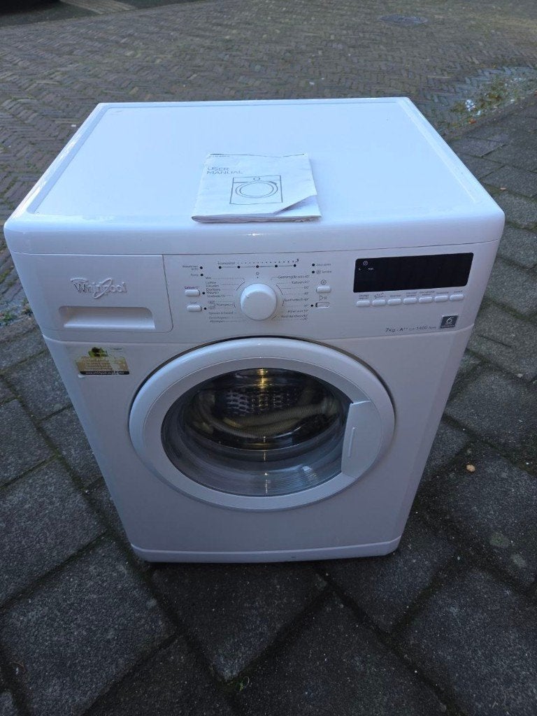 budgetkoopje whirlpool 6th sense 7kG 1e eigenaar / bezorgd !, Ophalen, Gebruikt, Energieklasse A of zuiniger, Voorlader