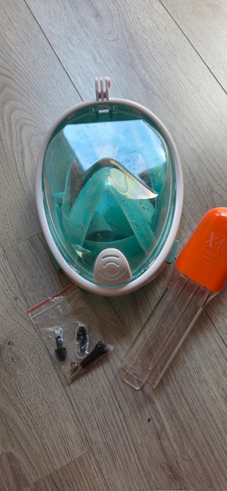 Snorkelmasker met snorkel - Gebruikt, Ophalen of Verzenden, Snorkelmasker