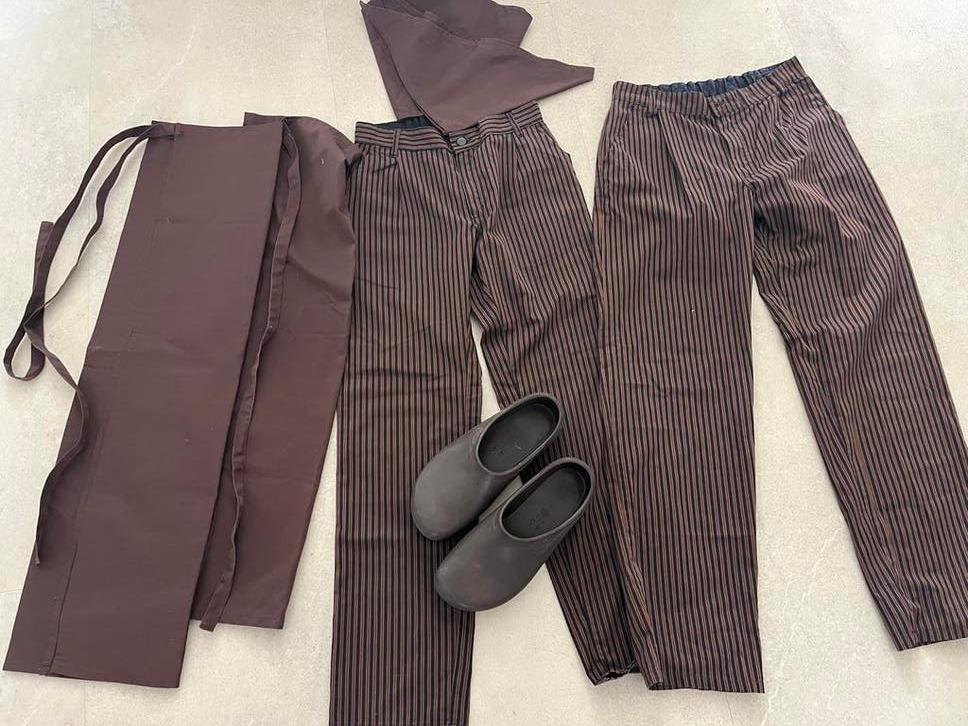 7-delige Professionele Kokskleding Set - Van Deremeyer Amste, Kleding | Heren, Ophalen of Verzenden, Zo goed als nieuw, Maat 48/50 (M)