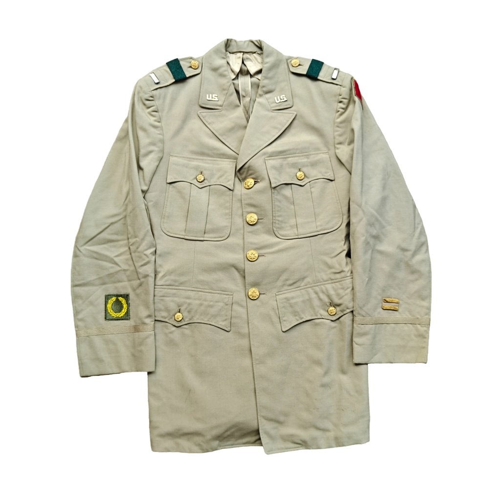 WWII US Officers Class A Jacket 5th Infantry Division, Ophalen of Verzenden, Amerika, Embleem of Badge