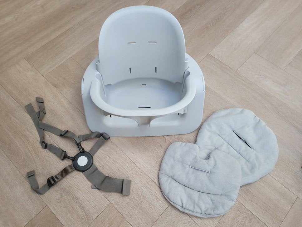 Stokke steps baby zitje, plateau en kussen, Ophalen, Gebruikt, Meegroeistoel