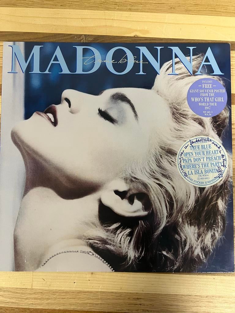 Madonna - True Blue LP (Vinyl), Inclusief poster, 1980 - 1989, Ophalen of Verzenden, Zo goed als nieuw