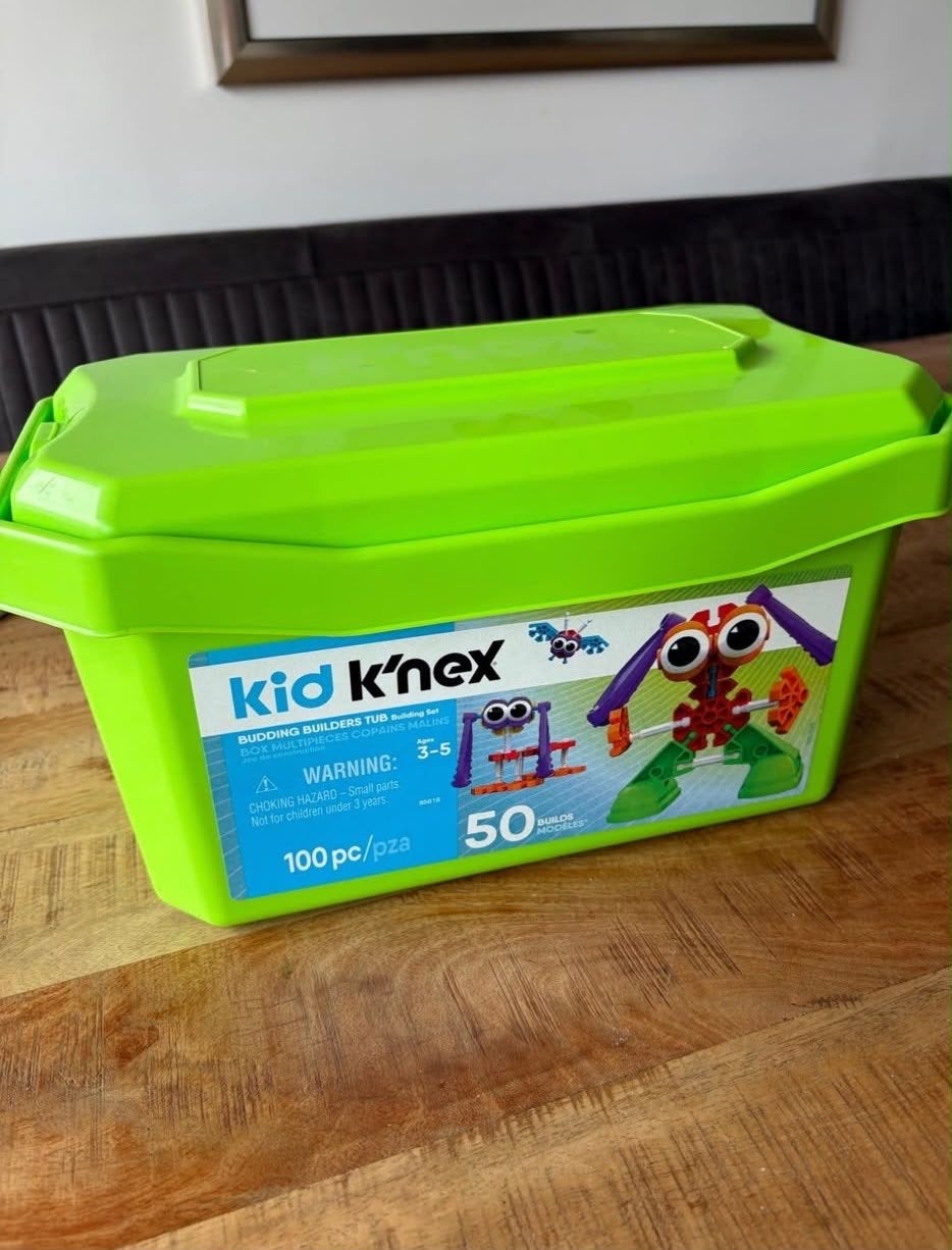 Kid K'nex Budding Builders Tub - 100 stuks, Ophalen of Verzenden, Zo goed als nieuw, K'nex