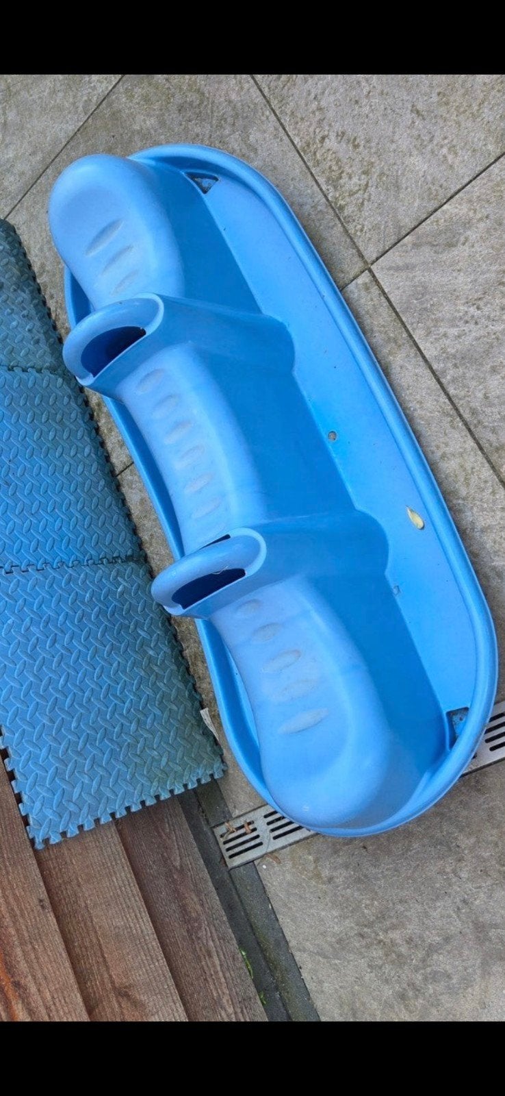 2-persoons kinder wipwap - Blauw kunststof, Ophalen of Verzenden, Gebruikt, Kunststof