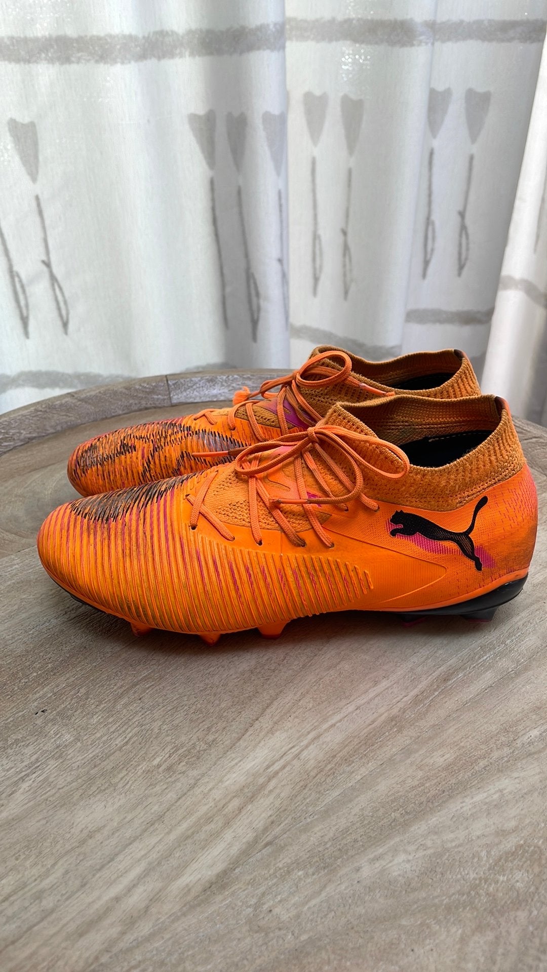 Voetbalschoen Puma Future maat 40 vaste nop met sok., Gebruikt, Maat XS of kleiner, Schoenen, Ophalen of Verzenden