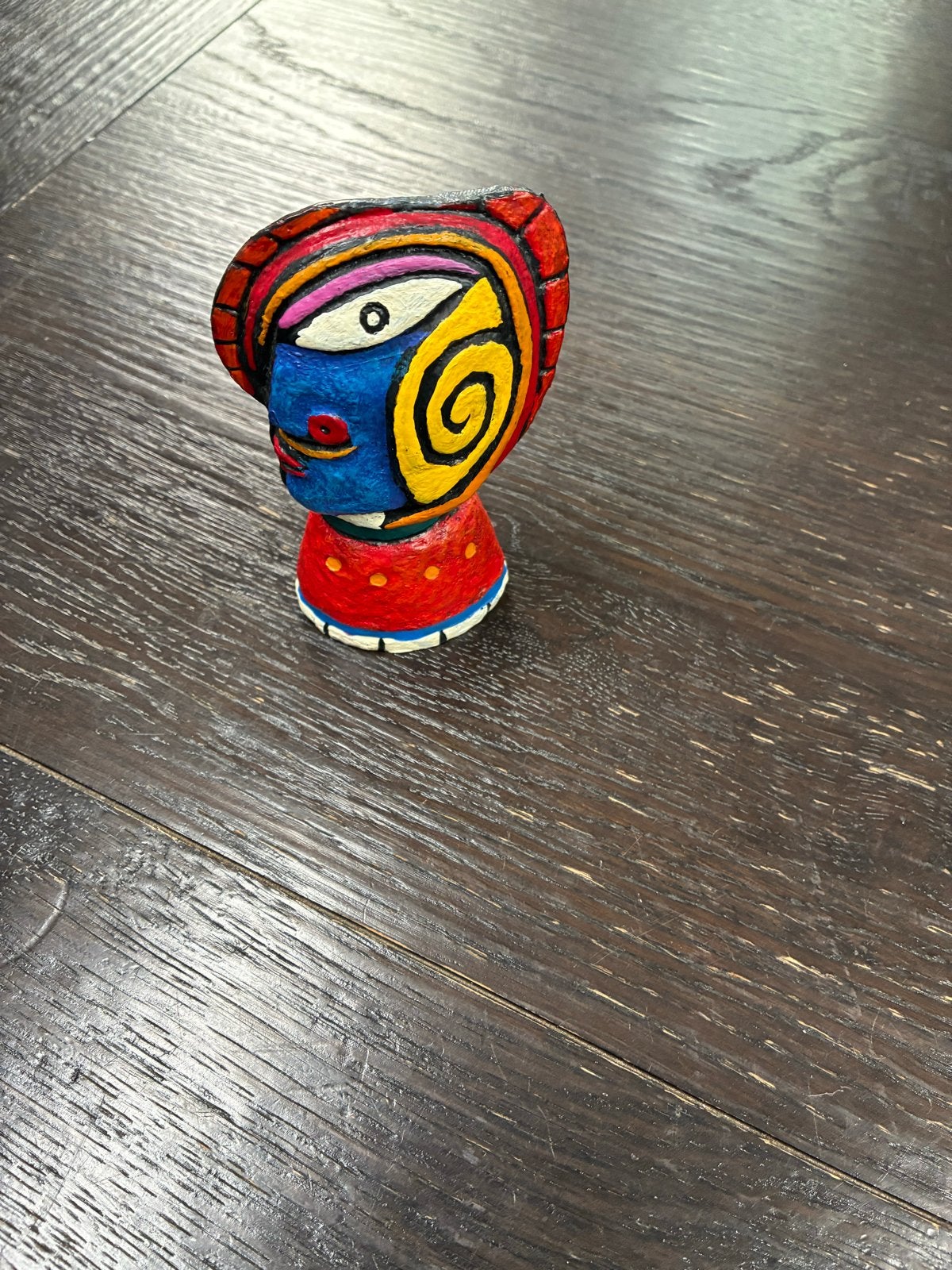 Kleurrijke flesstopper van Clemens Briels handgemaakt, Minder dan 20 cm, Ophalen of Verzenden, Overige materialen, Beeld