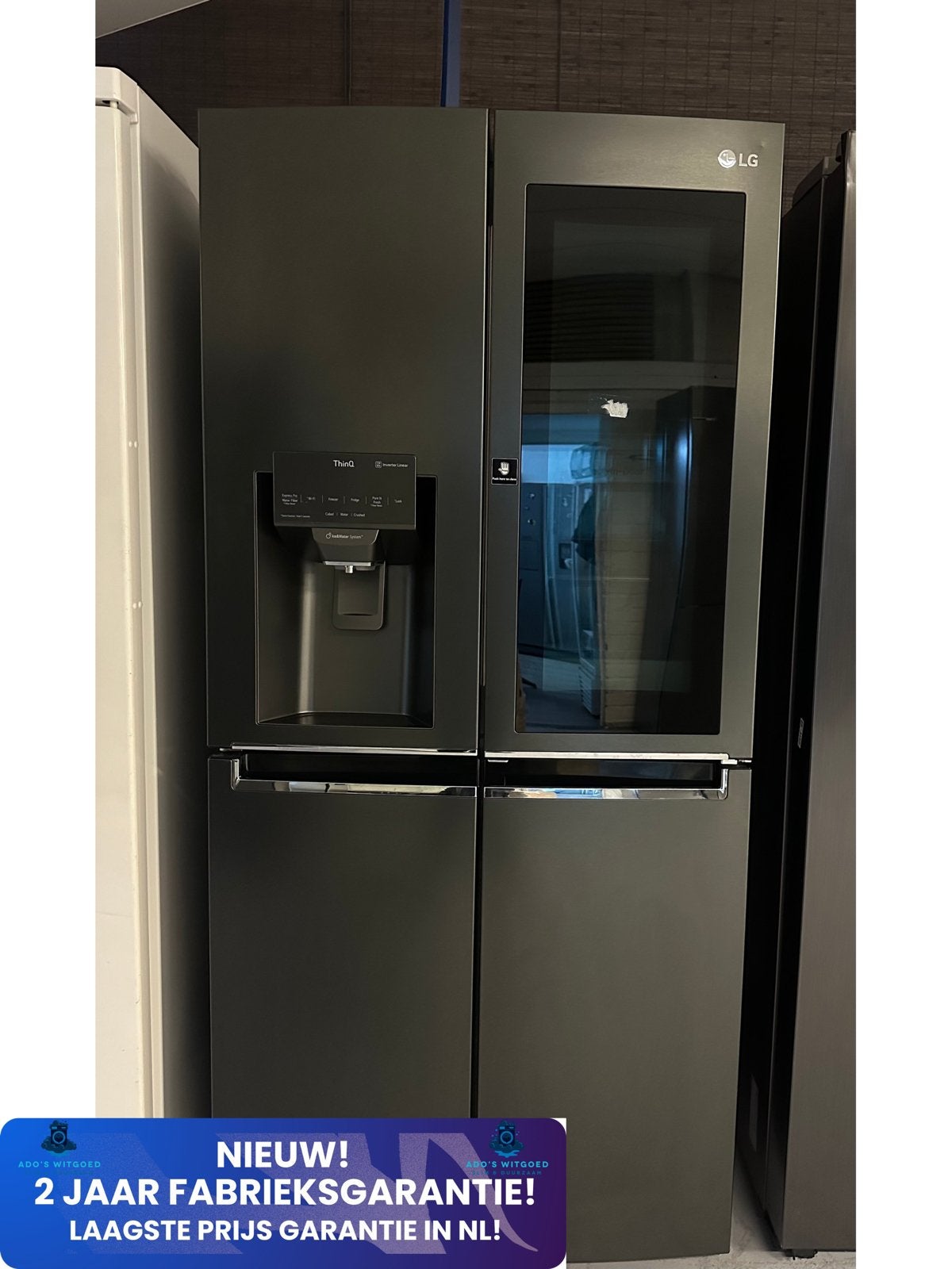 LG 83CM InstaView NoFrost Side-by-side KOELKAST WiFi 508L, 200 liter of meer, Nieuw, LG, Info@adoswitgoed.nl