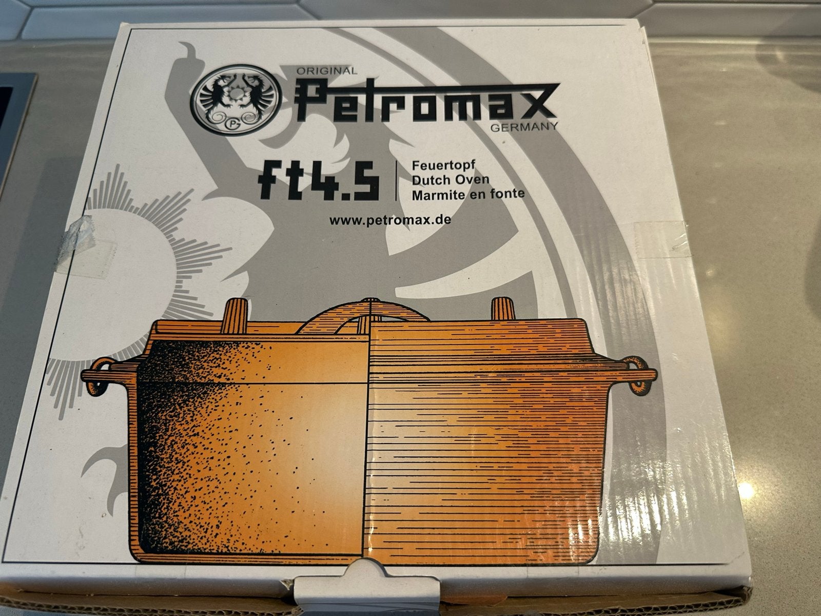 Petromax ft4.5 Dutch Oven - Gietijzeren Braadpan, Ophalen, Met deksel, Nieuw, Overige merken