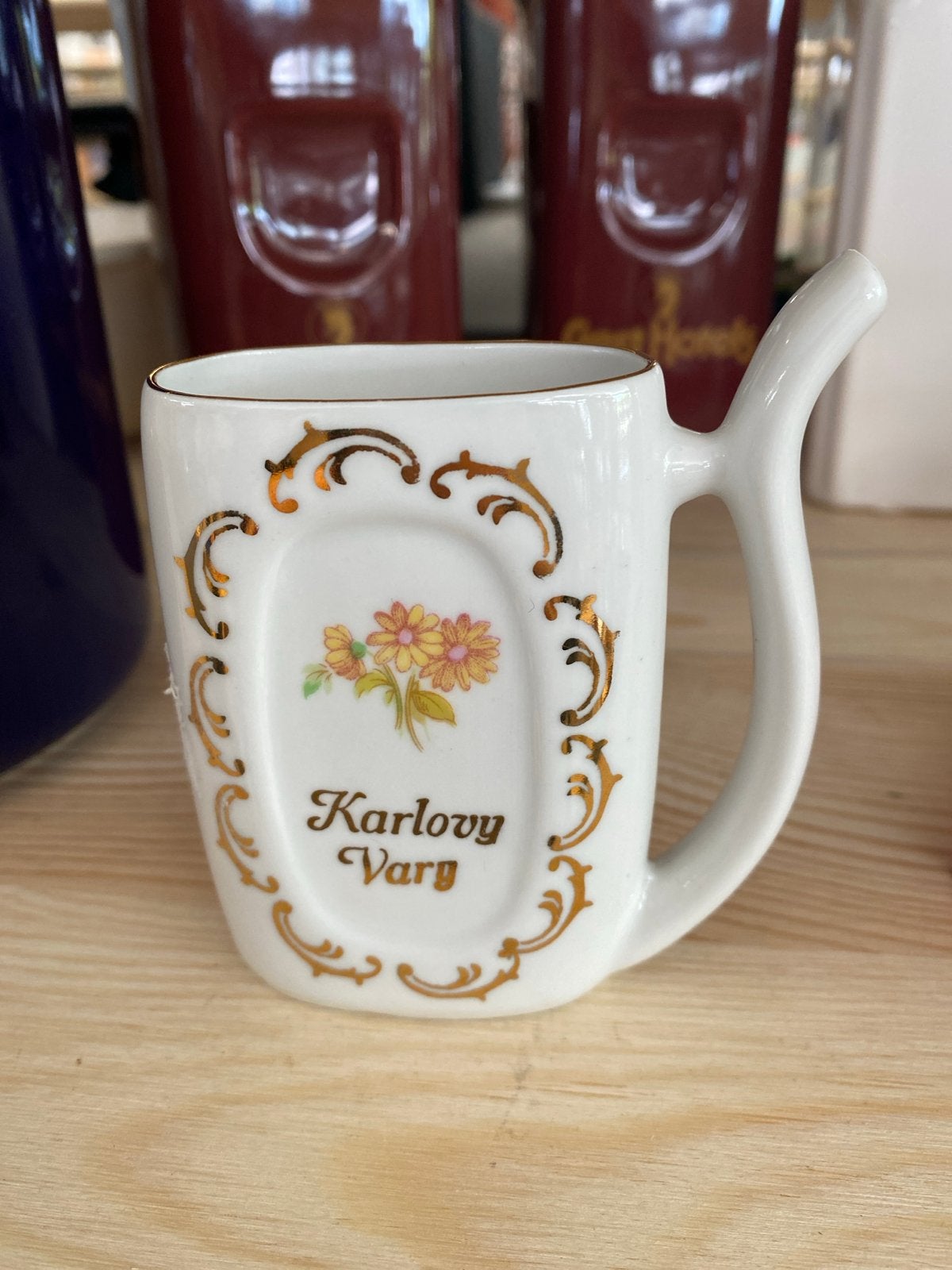Vintage Karlovy Vary Porseleinen Spa Mok, Ophalen of Verzenden