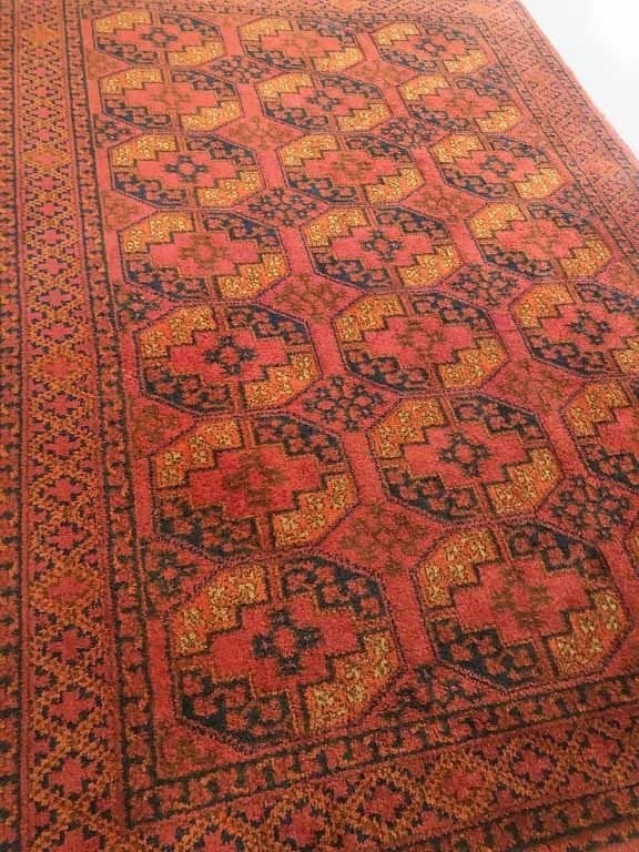 Perzisch tapijt - Oosters vloerkleed wol vintage Afghaans, Bruin, Gebruikt, 200 cm of meer, Ophalen of Verzenden