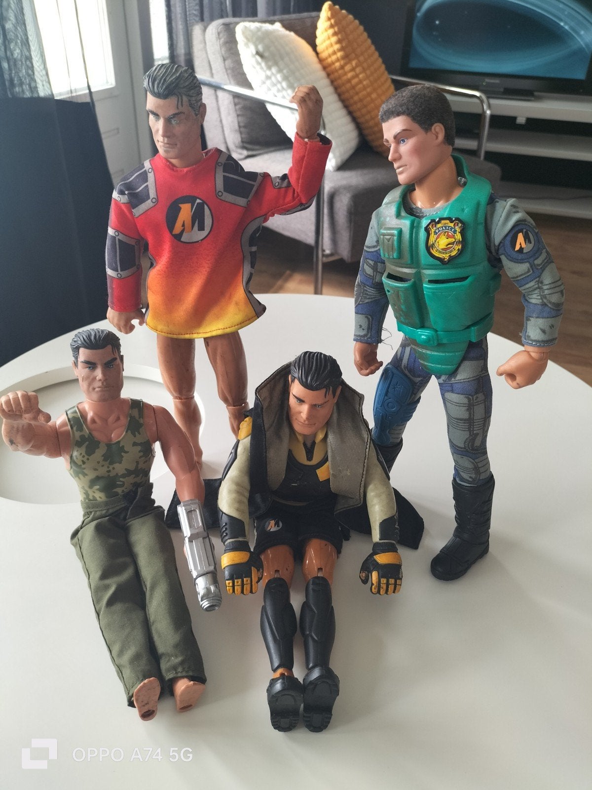 4 Action Man poppen - Diverse outfits, Ophalen of Verzenden, Gebruikt