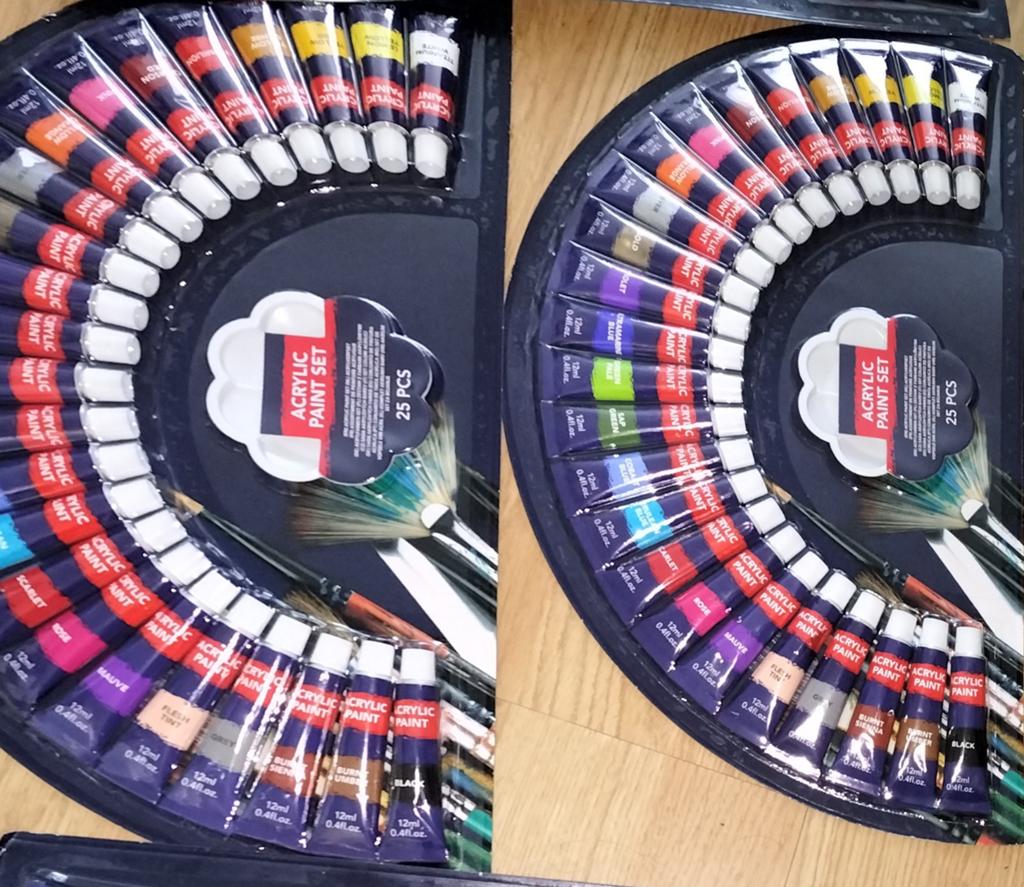 Acrylverf Set 25 Stuks met Kwasten, Ophalen of Verzenden, Nieuw