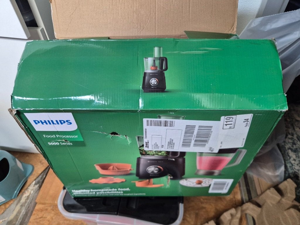 Philips Food Process 5000 Keukenmachine (Zonder blenderbeker, Verzenden, Gebruikt, 3 snelheden of meer