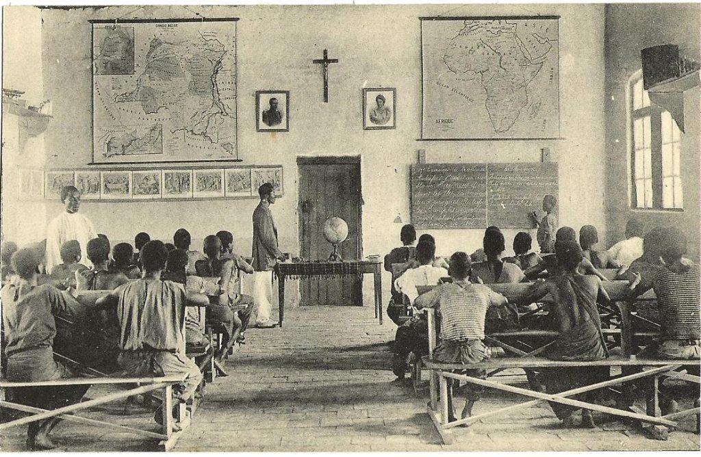 AFRIKA SCHOOLKLAS PATERS SCHEUT  1703  druk België 1703, Verzenden, Voor 1920, Ongelopen, Kinderen