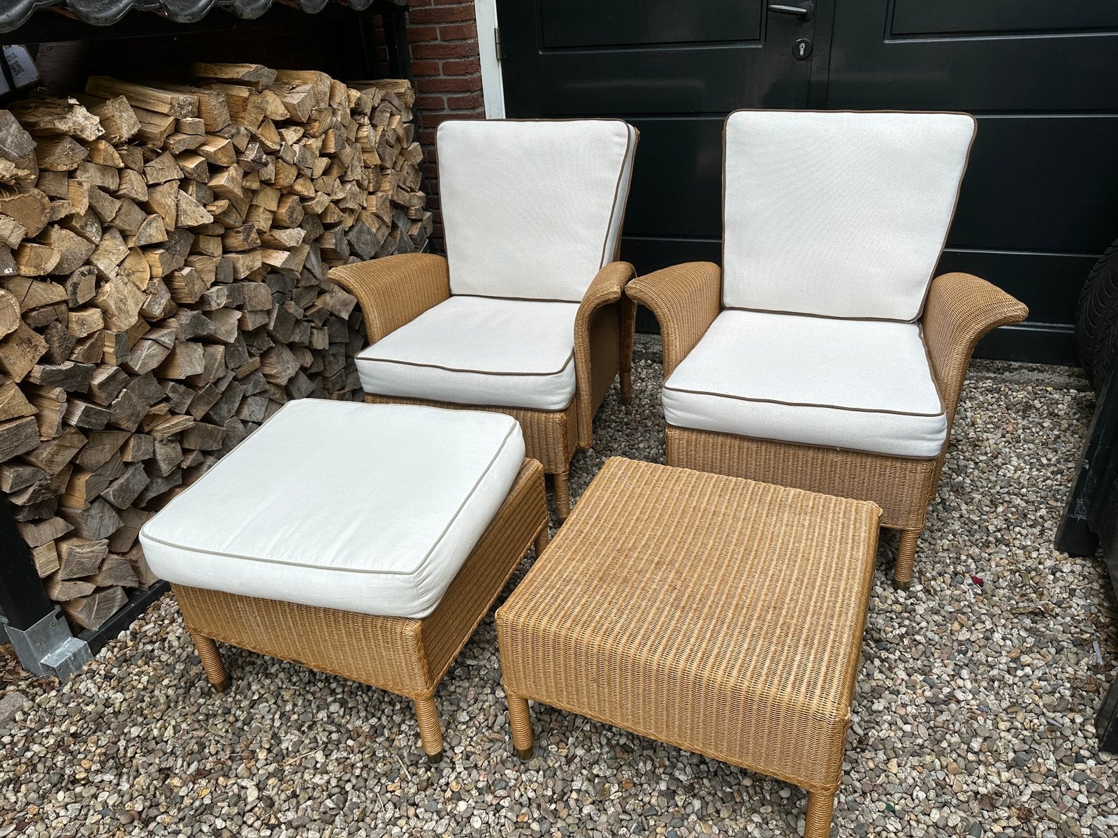 Jan des Bouvrie Lloyd Loom Rotan lounge set, Tuin en Terras, Ophalen