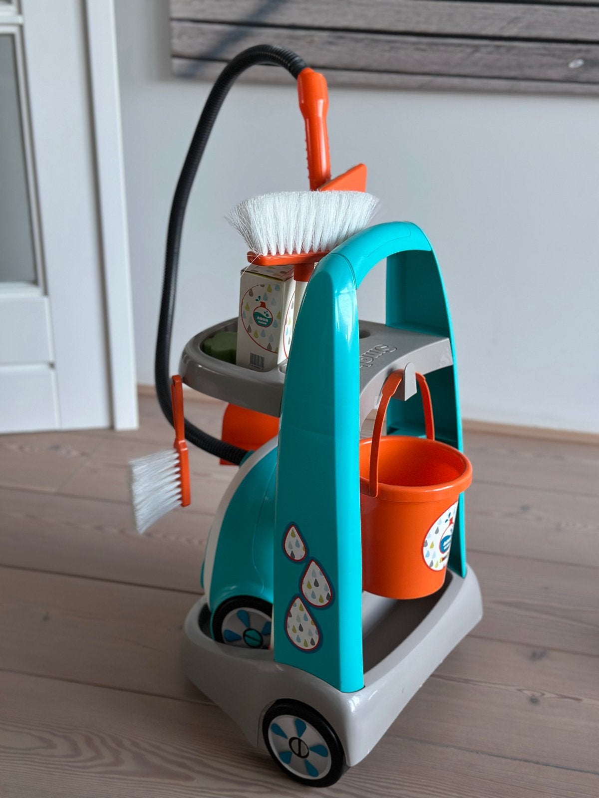 Smoby Aqua Clean Speelgoed Schoonmaakwagen met Stofzuiger, Ophalen, Gebruikt, Jongen of Meisje