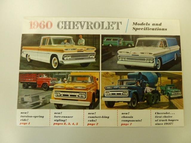 1960 Chevrolet Pickups en Trucks Brochure USA, Ophalen of Verzenden, Gelezen, Chevrolet